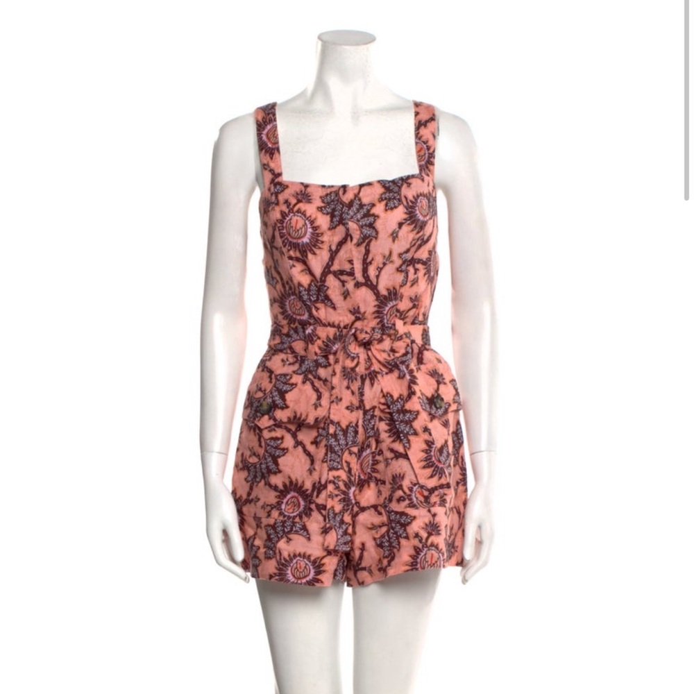 A.L.C. Linen Floral Print Romper size 8